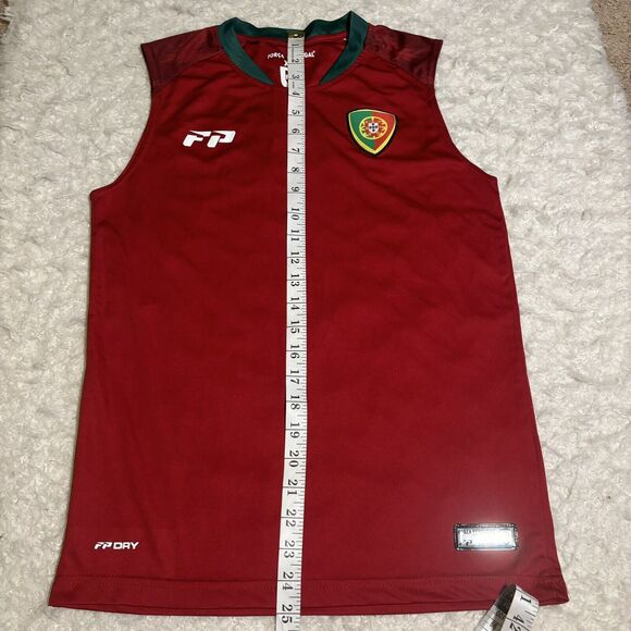 Força Portugal Game Tank Top Men’s XXS Fúttbol Soccer Jersey Red White Shirt - Picture 10 of 11
